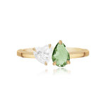 Small Two-Gemstones Ring