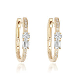 Two Diamonds Oval Hoops