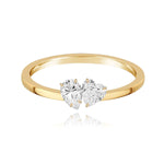 Two-Diamonds Gold Ring