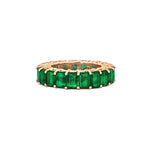 Emerald Eternity Ring Emerald Cut