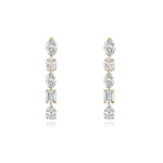 Five Diamond Drop Earrings