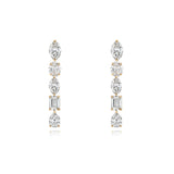 Five Diamond Drop Earrings