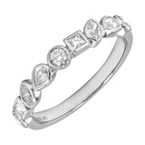 Bezel Diamond Multi Shape Ring