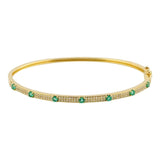 Pave and Segment Gemstones Bangle