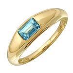 Emerald Cut Stone Dome Ring