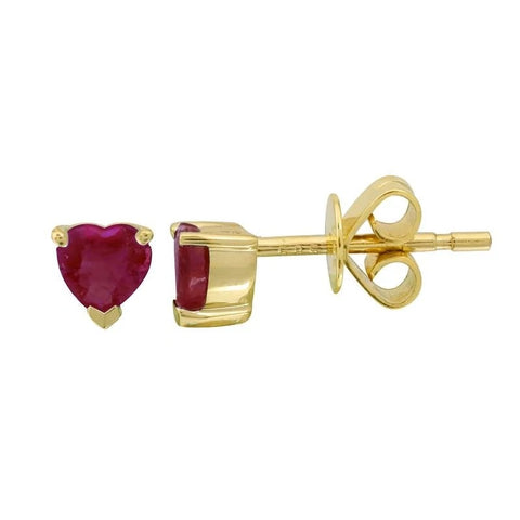 Gemstone Heart Stud