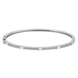 Slim Pave and Baguettes Bangle