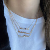 Two Gold Names and Charm Necklace