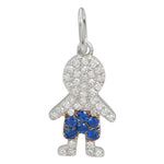 Boy Pave Gemstone Charm