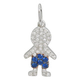 Boy Pave Gemstone Charm