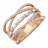 Double Twist Baguette Ring