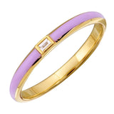 Enamel Bezel Baguette Ring