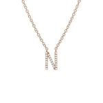 Uppercase Pave Initial Necklace