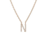 Uppercase Pave Initial Necklace