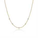 Five Multishape Solitaire Diamond Necklace