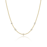 Five Multishape Solitaire Diamond Necklace