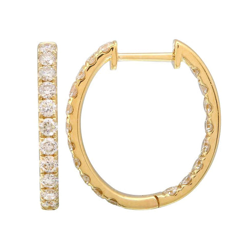 Jumbo Diamond Oval Hoops