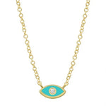 Enamel Evil Eye Necklace