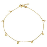 Dangling Bezels Anklet