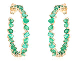 Multi Shape Gemstones Hoops