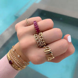 Gold Cuban Chain Ring