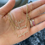 Diamond Name Paperclip Necklace