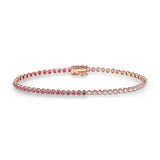 Half & Half Gemstone and Diamond Tennis Bracelet