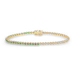 Half & Half Gemstone and Diamond Tennis Bracelet