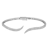 Curved Pave Claw Bangle