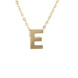 Block Initial Necklace