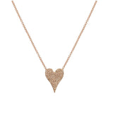 Diamond Modern Heart Necklace