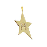 Star Pave Initial Charm